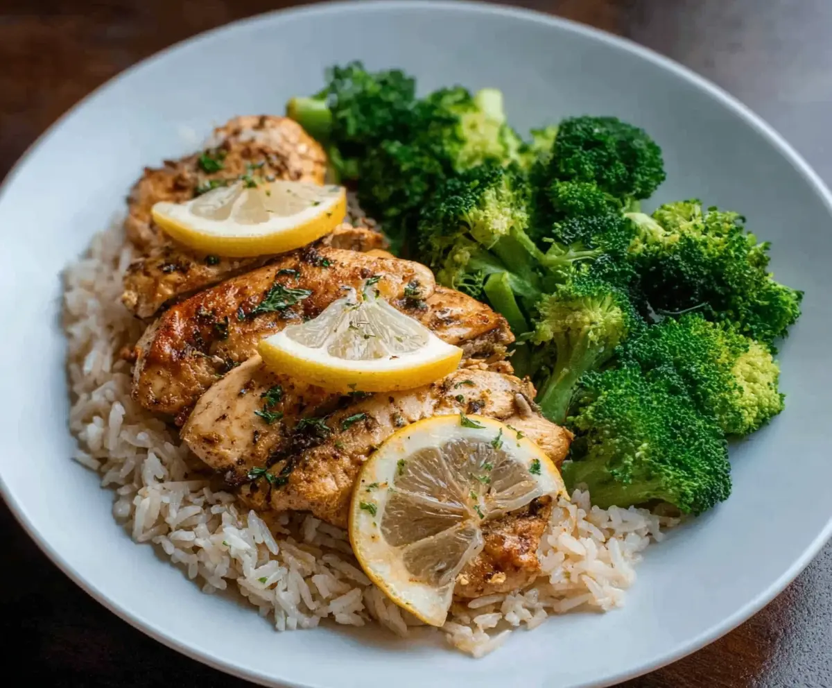 Easy Lemon Garlic Chicken & Broccoli