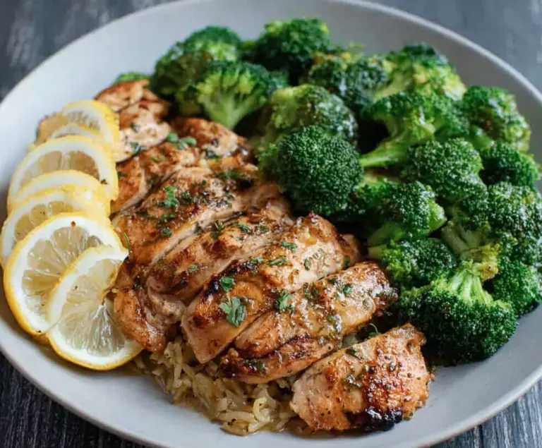 Lemon Garlic Chicken with Broccoli