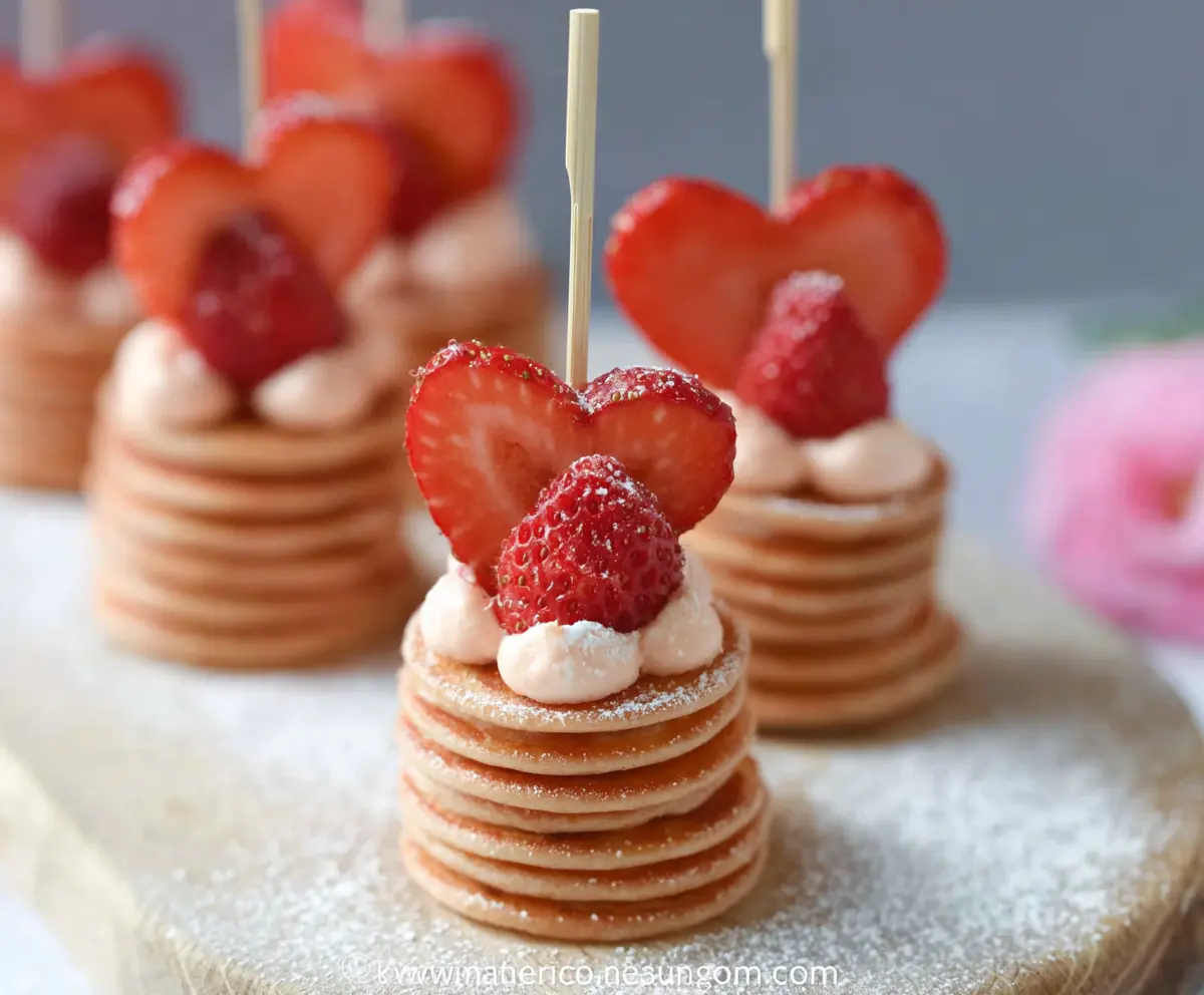 Cute Mini Heart Pancake Stacks