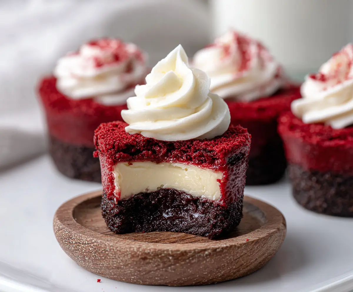 Easy Mini Red Velvet Cheesecake