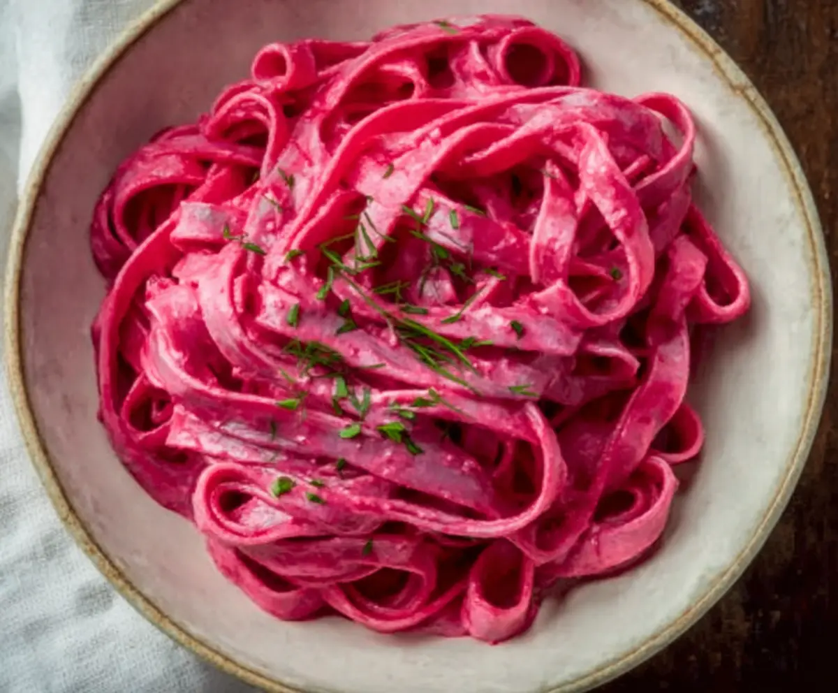 Creamy Pink Pasta with Beet Sauce
