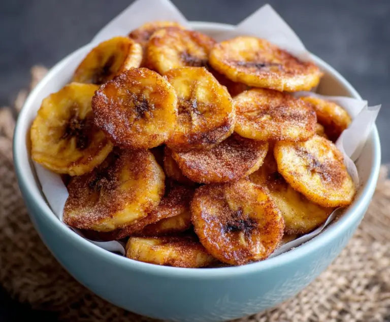 Quick Air Fryer Cinnamon Banana Chips