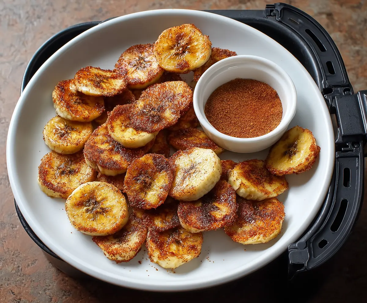 Quick Air Fryer Cinnamon Banana Chips
