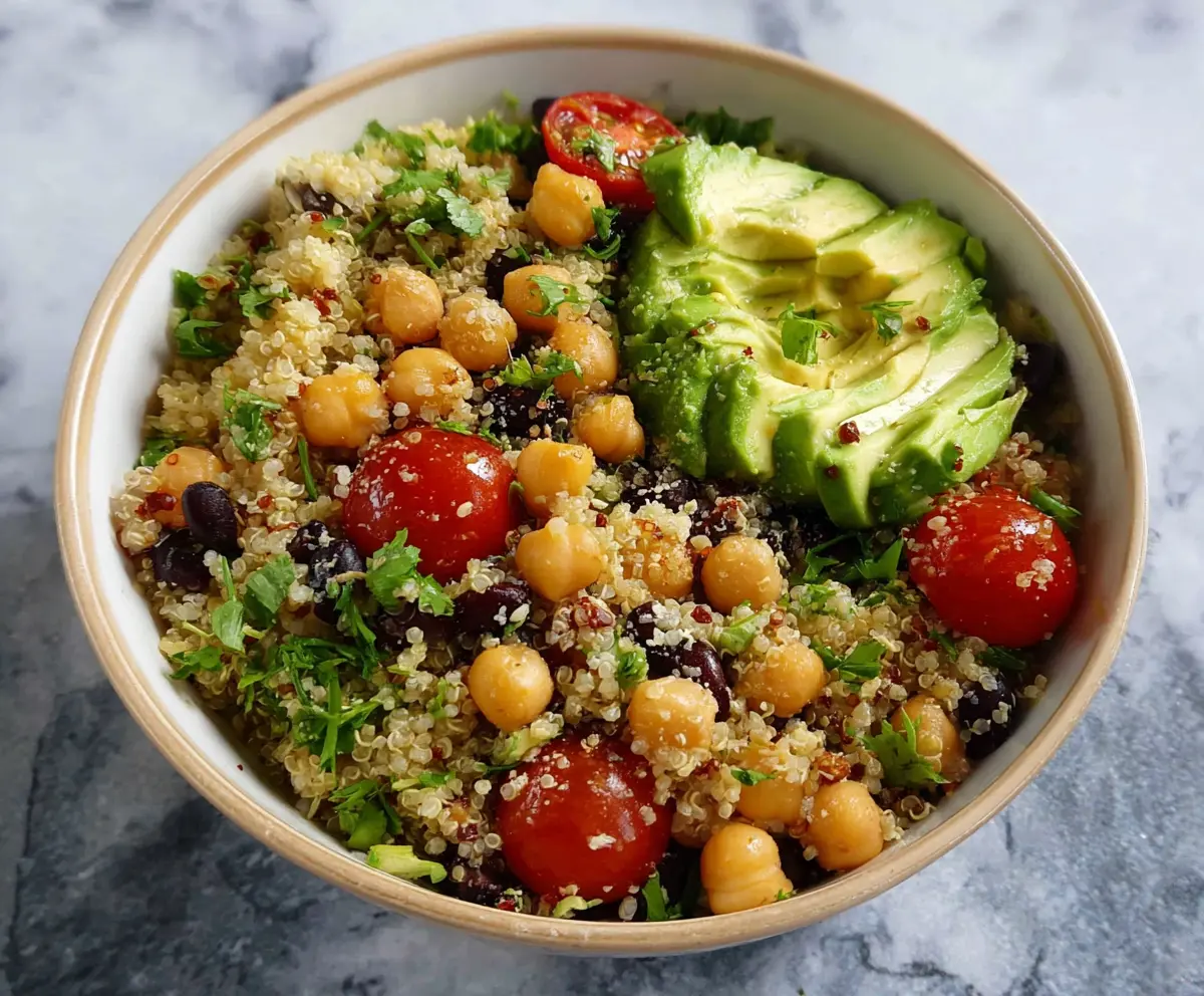 Easy Quinoa Bowl with Avocado & Chickpeas
