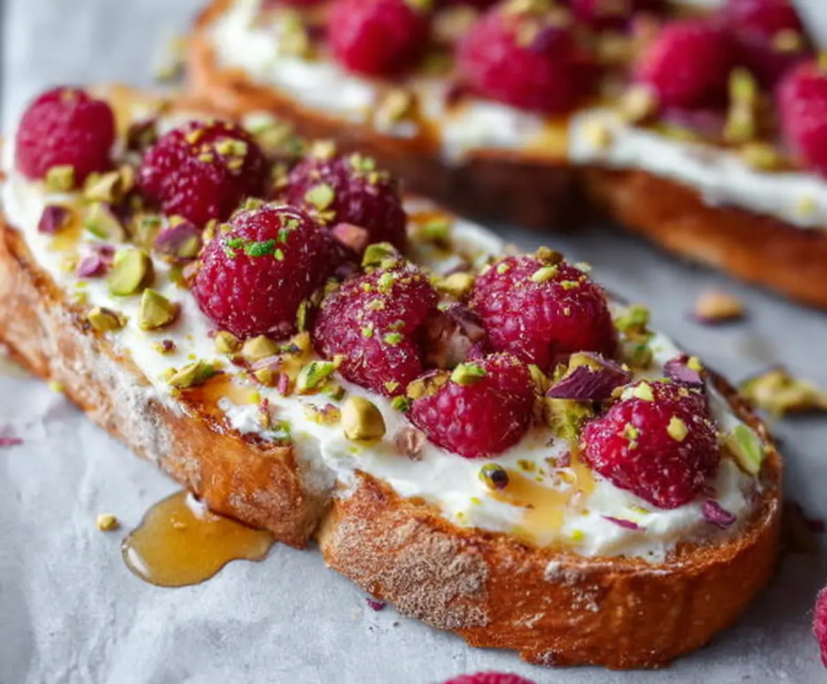 Easy Raspberry Ricotta Toasts