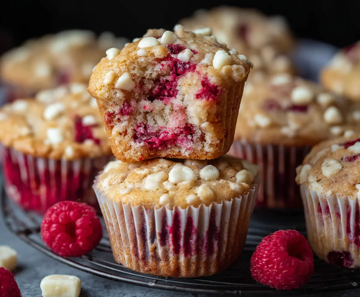Easy Raspberry White Chocolate Muffins
