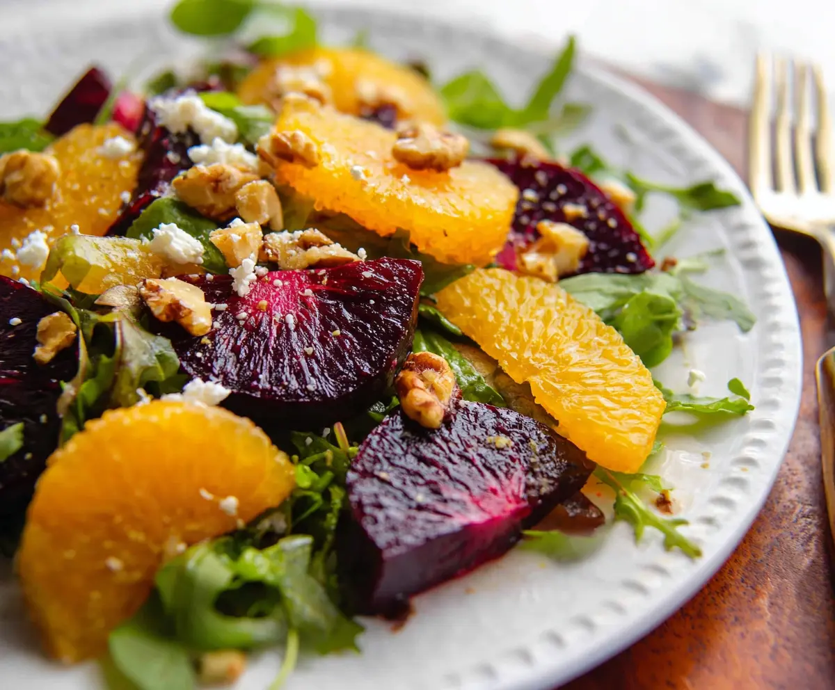 Fresh Roasted Beet Orange Salad