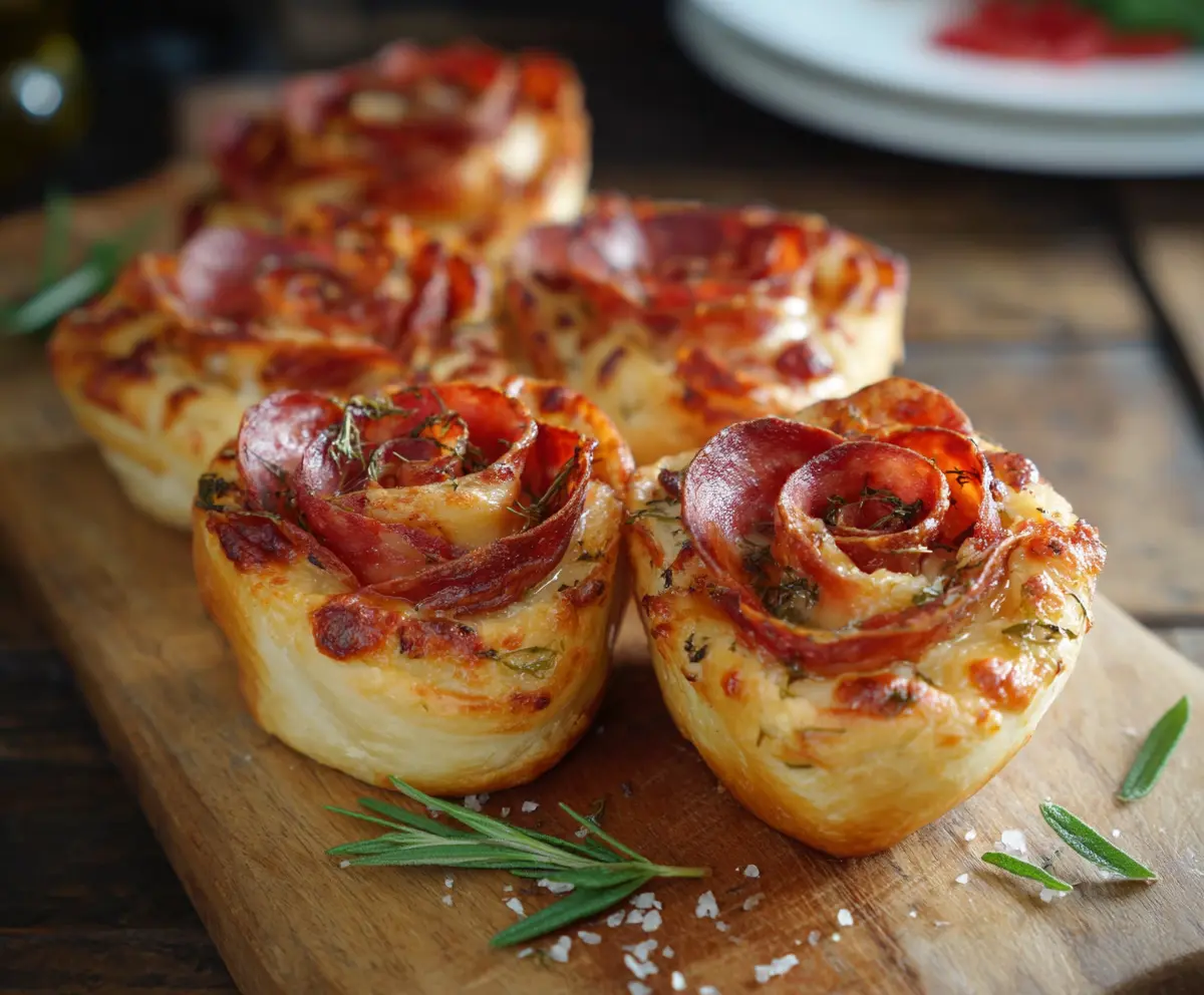 Heart-Shaped Pizza Roses Recipe