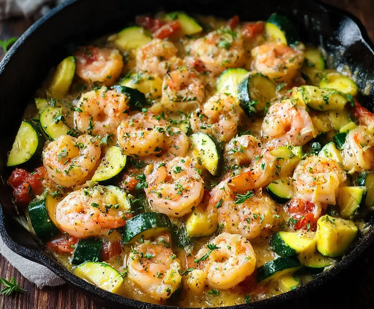 Easy Shrimp & Zucchini Skillet