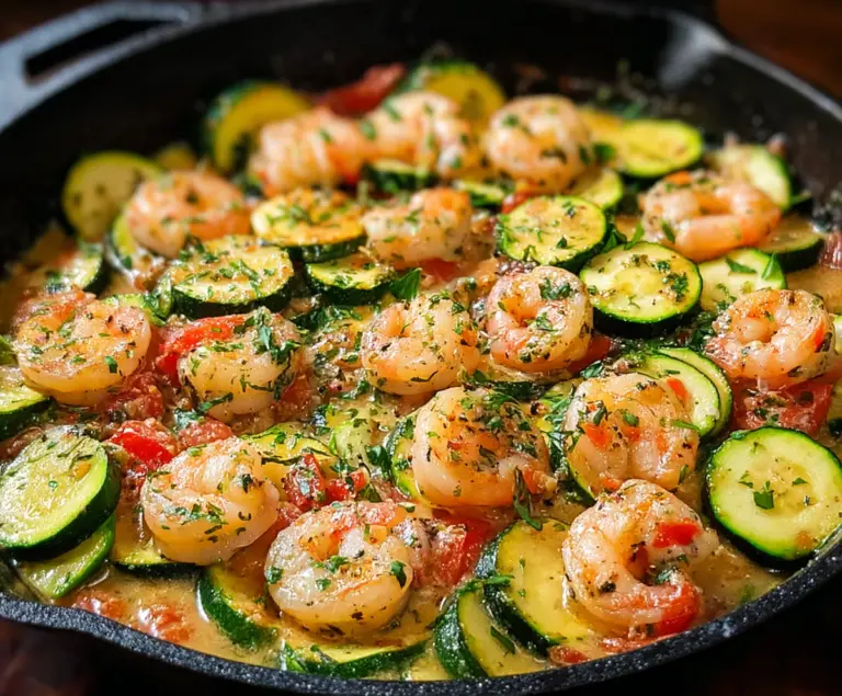 Shrimp and Zucchini Skillet