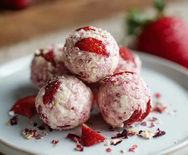 Strawberry Cheesecake Protein Balls