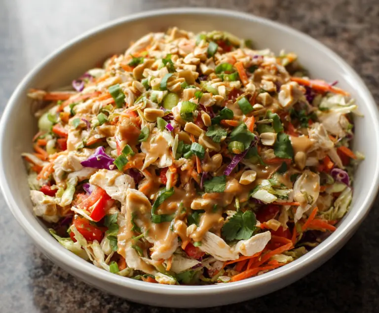 Thai Chicken Salad with Peanut Dressing