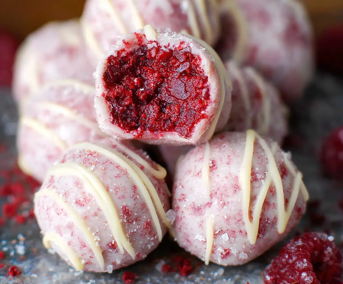White Chocolate Raspberry Truffles
