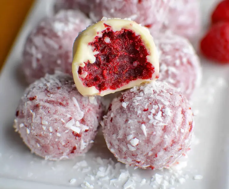 White Chocolate Raspberry Truffles