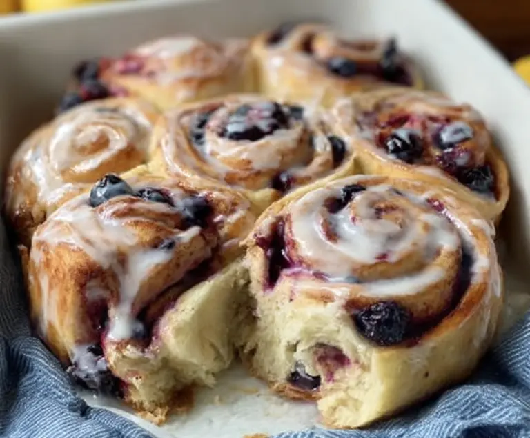 Blueberry Lemon Sourdough Sweet Rolls