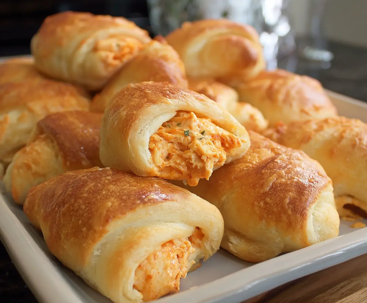 Easy Buffalo Chicken Crescent Rolls