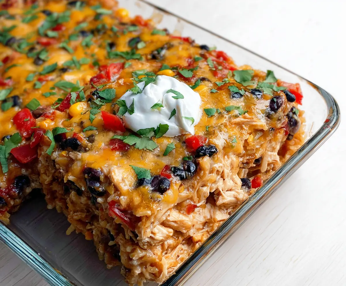 Easy Chicken Burrito Casserole