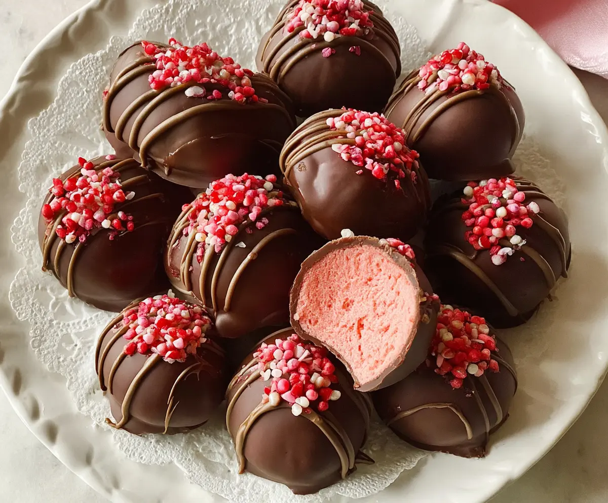 Easy Chocolate Strawberry Buttercreams