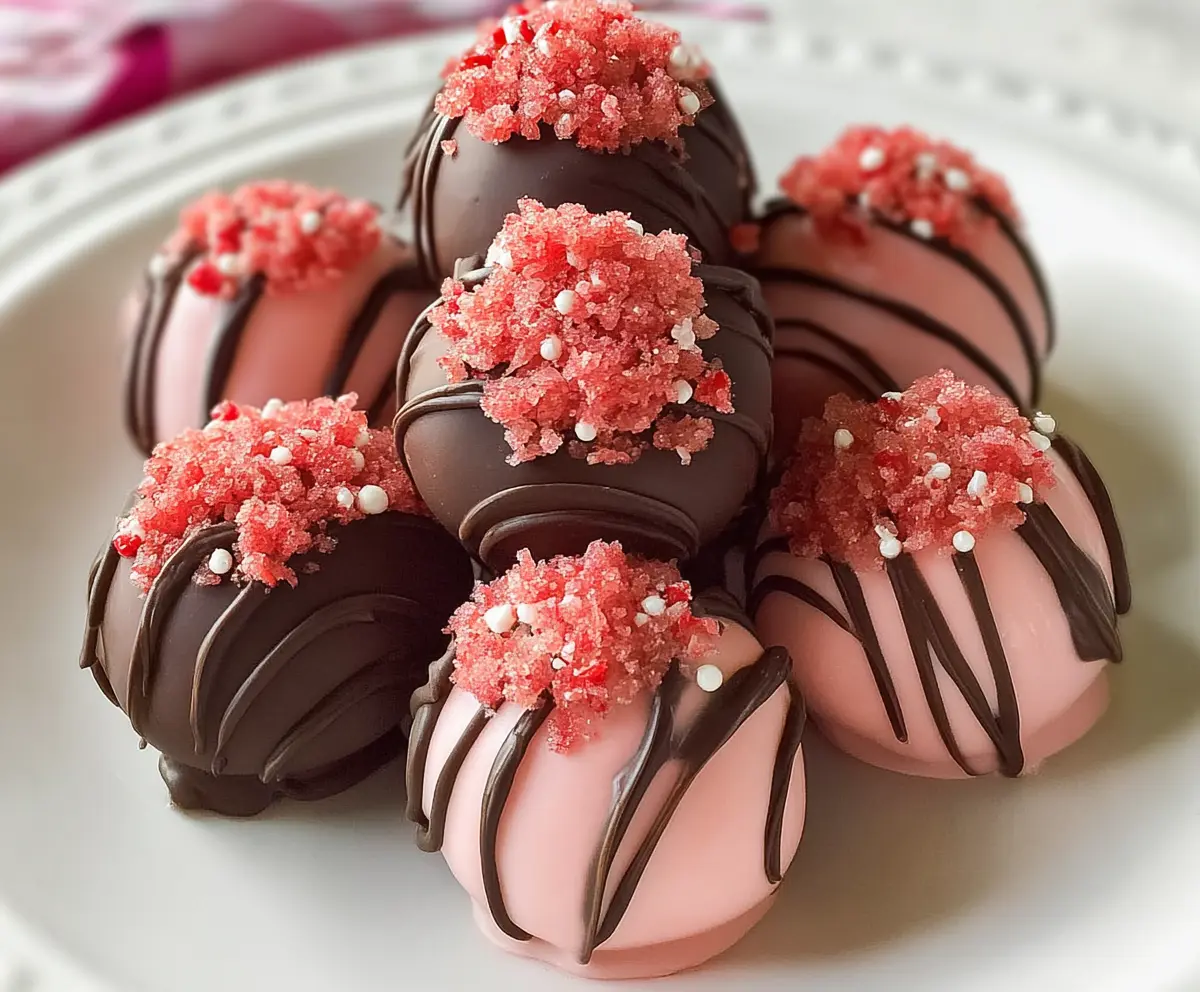 Delicious chocolate-covered strawberry buttercreams arranged on a plate, perfect for dessert or special occasions.