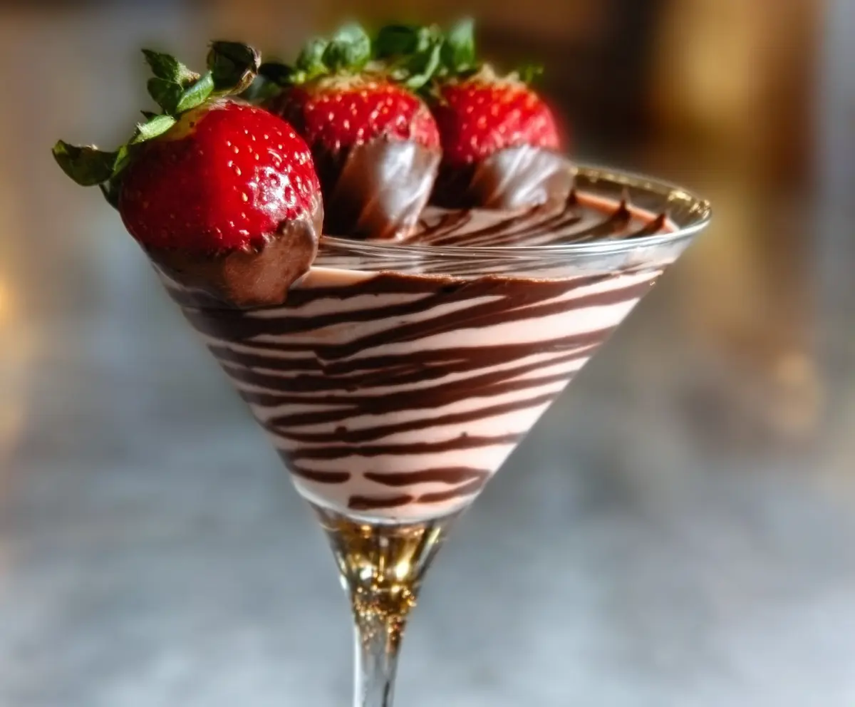 Easy Chocolate Covered Strawberry Martini