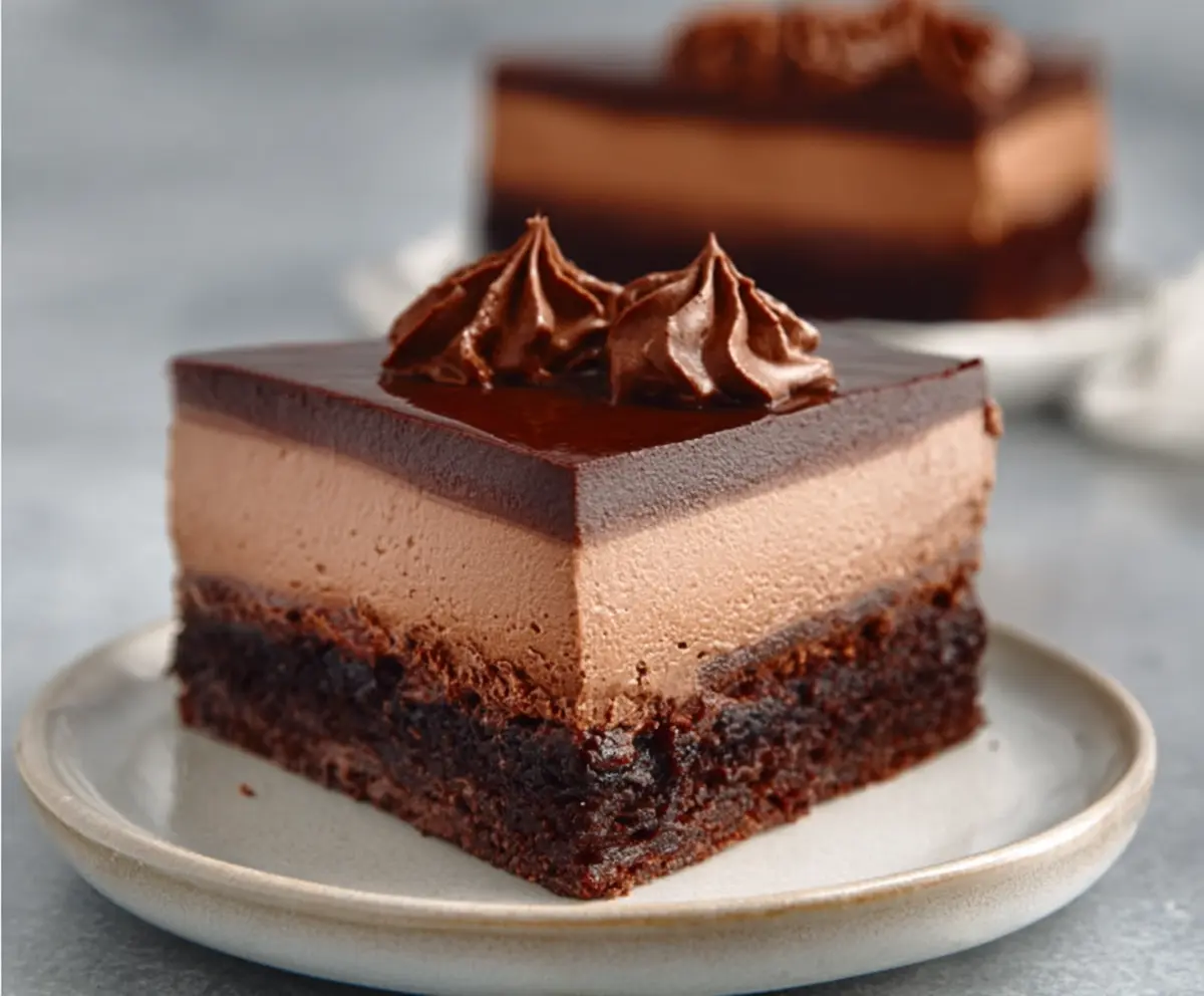 Rich Chocolate Mousse Brownies