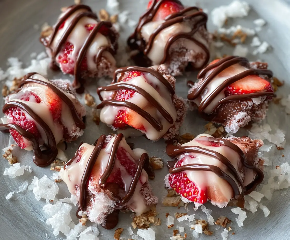 Easy Chocolate Strawberry Yogurt Bites