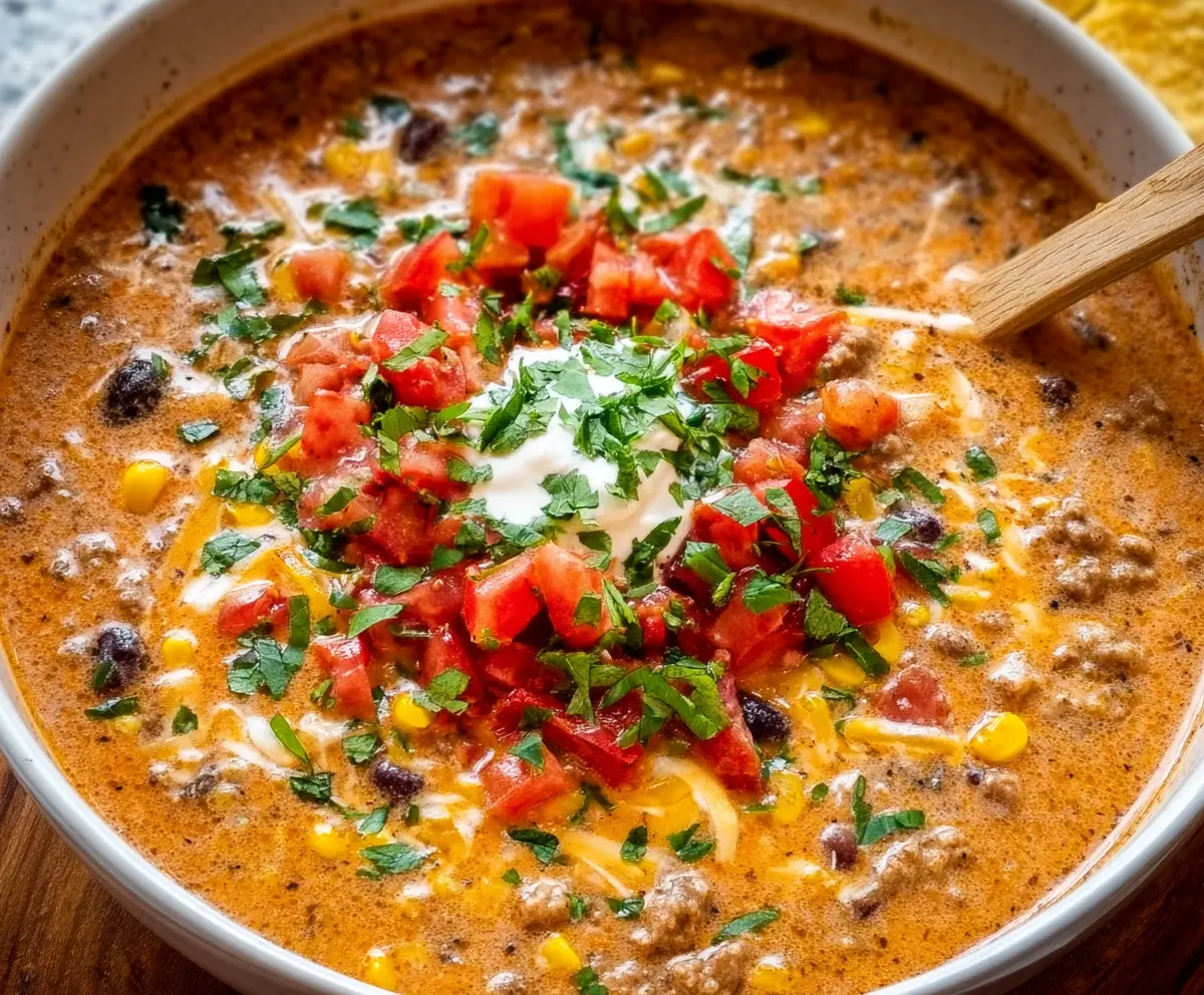 Easy Creamy Taco Soup Recipe