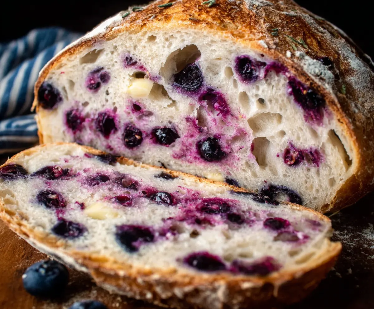 Easy Lemon Blueberry Sourdough Bread