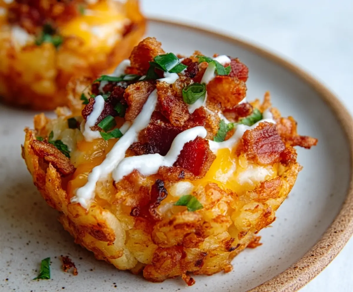 Easy Loaded Tater Tot Cups