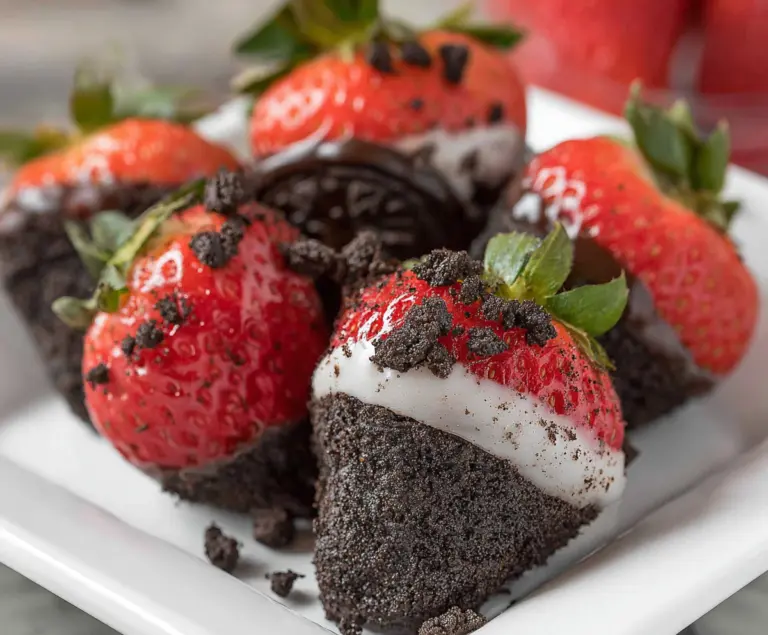Oreo Truffle-Stuffed Strawberries
