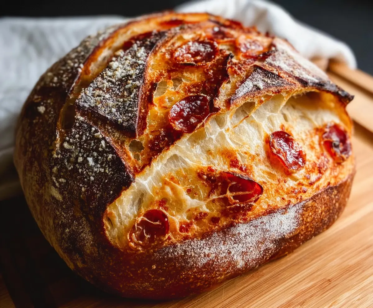 Easy Pepperoni Pizza Sourdough