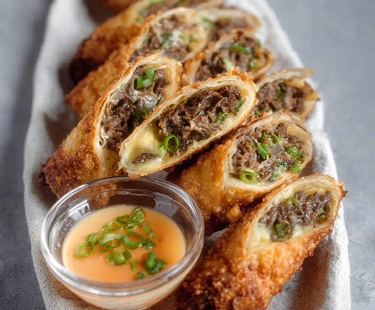 Easy Philly Cheesesteak Egg Rolls