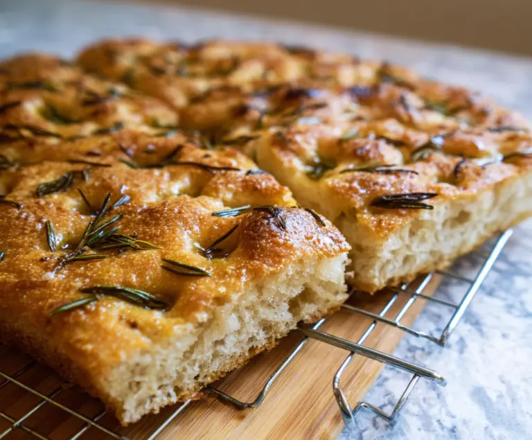 Sourdough Discard Focaccia with Rosemary & Olive Oil