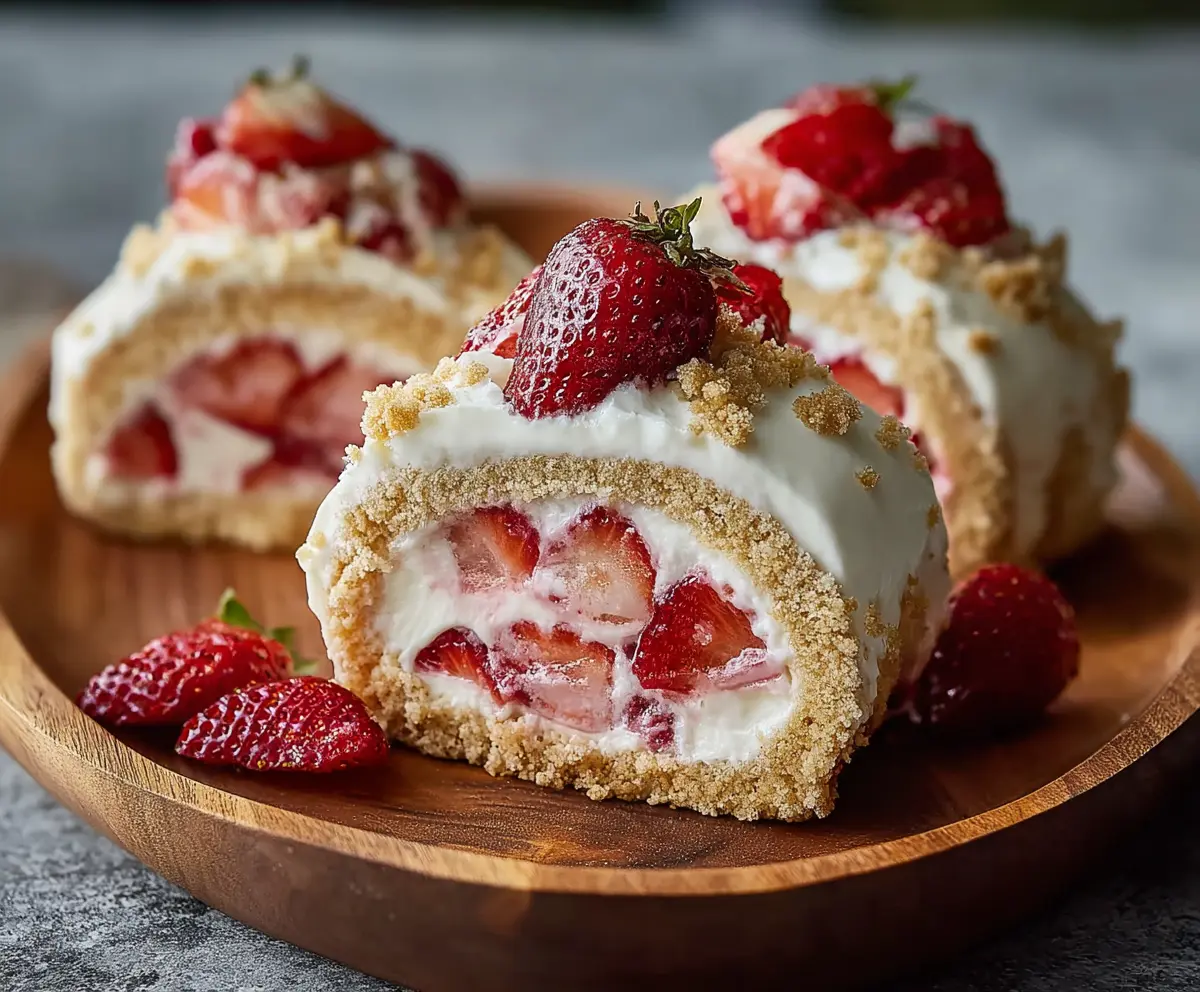 Strawberry Shortcake Cheesecake Rolls