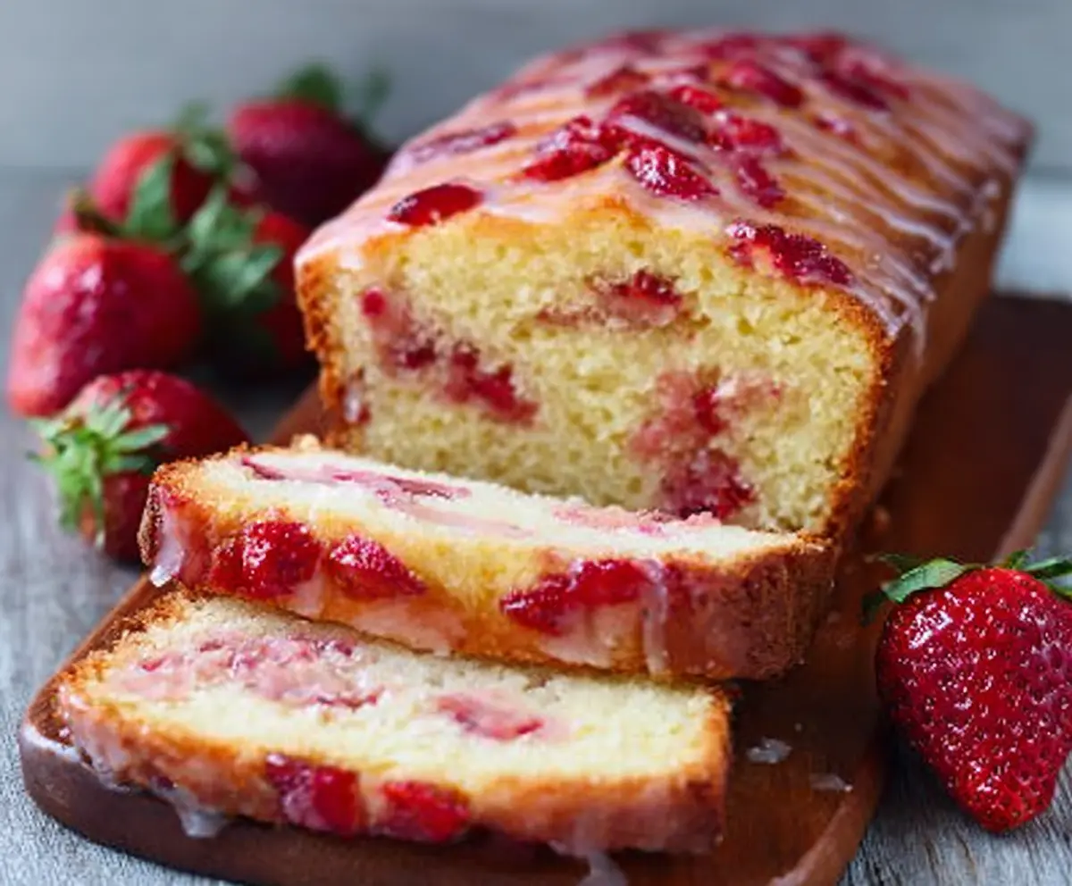 Easy Sweet Strawberry Pound Cake