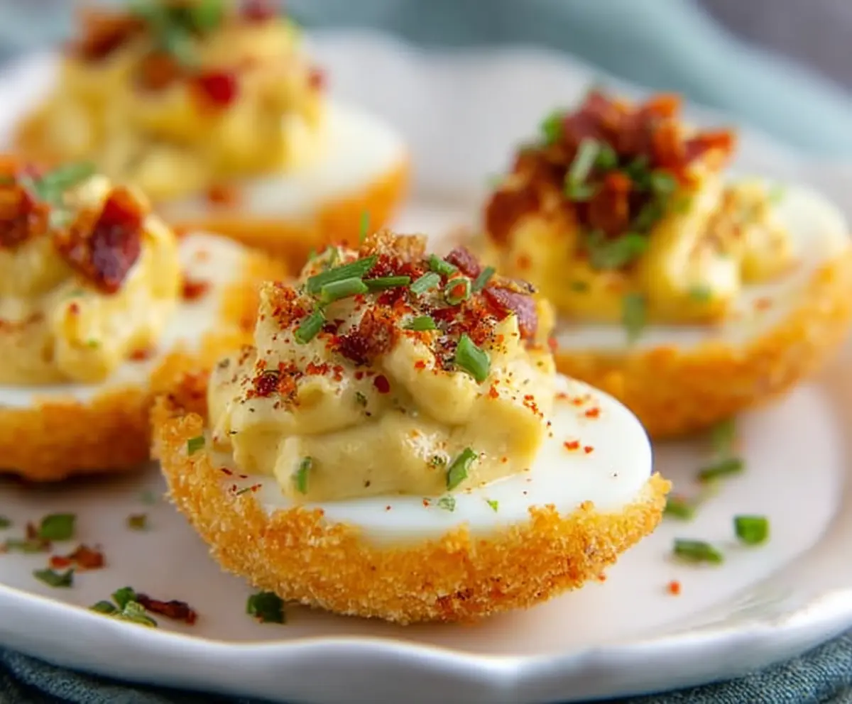 Crispy Air Fryer Deviled Eggs