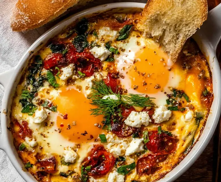 Baked Feta Eggs