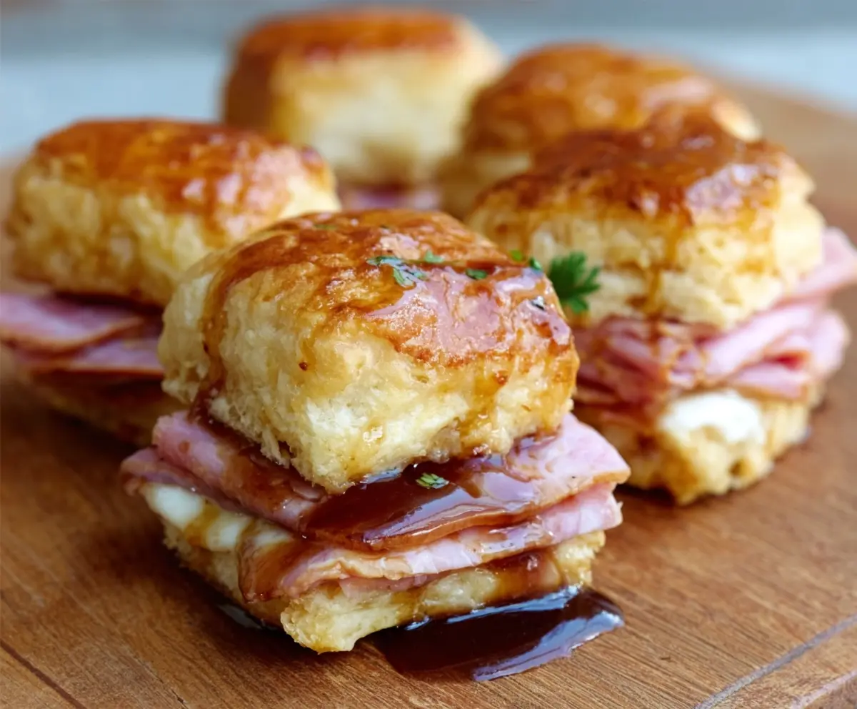 Sweet & Savory Ham Biscuit Sliders