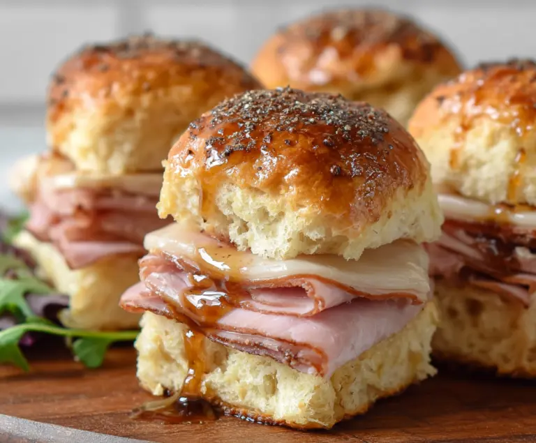 Brown Sugar Glazed Ham Biscuit Sliders