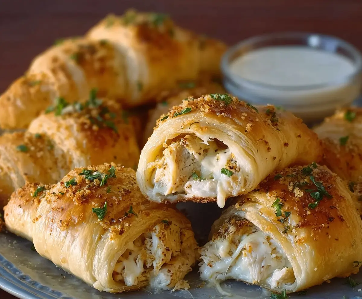 Easy Chicken Alfredo Crescents