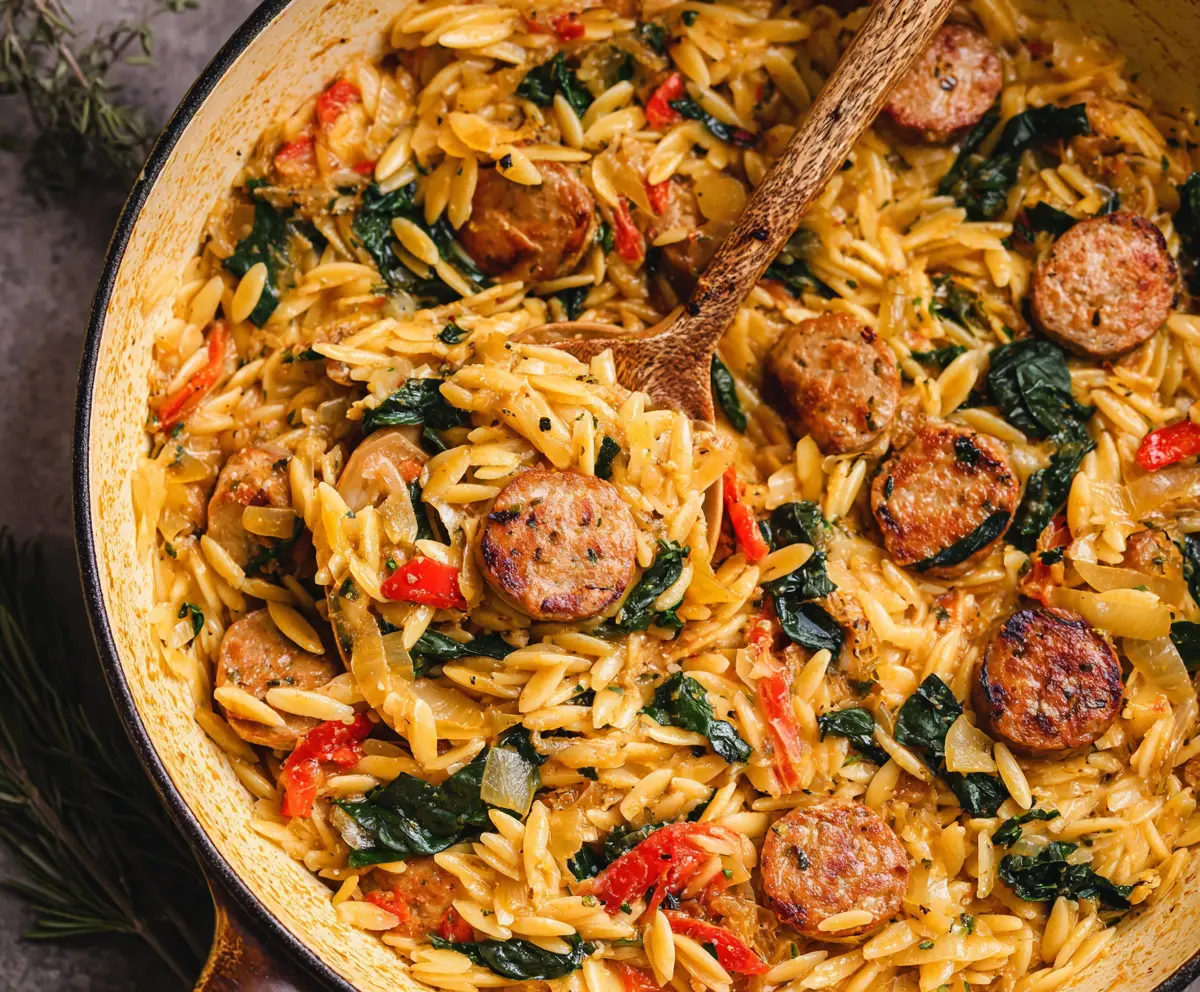 Easy Chicken Sausage Orzo Recipe