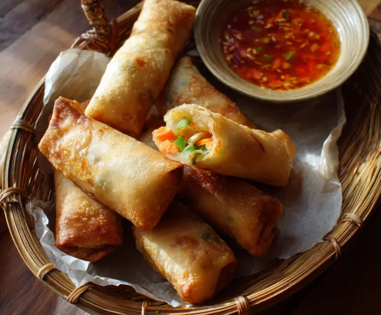 Crispy Baked Vegetable Spring Rolls