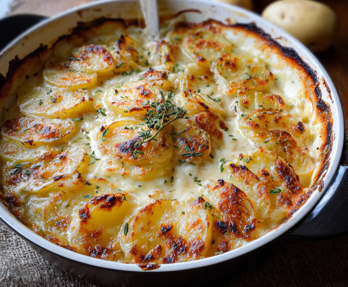 Dad’s Creamy Cheesy Au Gratin Potatoes