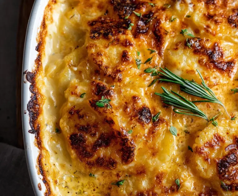 Dad’s Creamy & Cheesy Au Gratin Potatoes