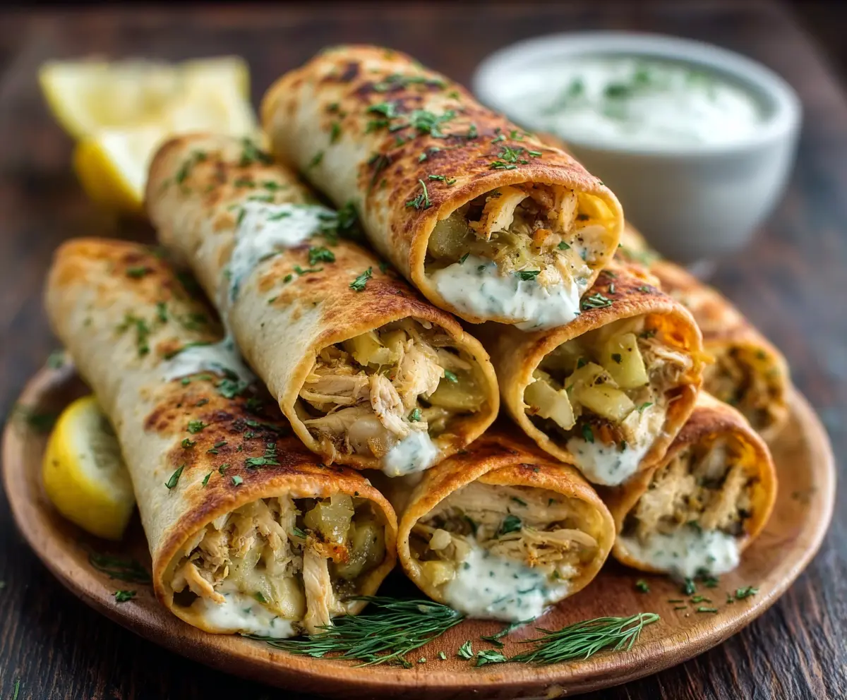 Easy Dill Pickle Ranch Chicken Taquitos
