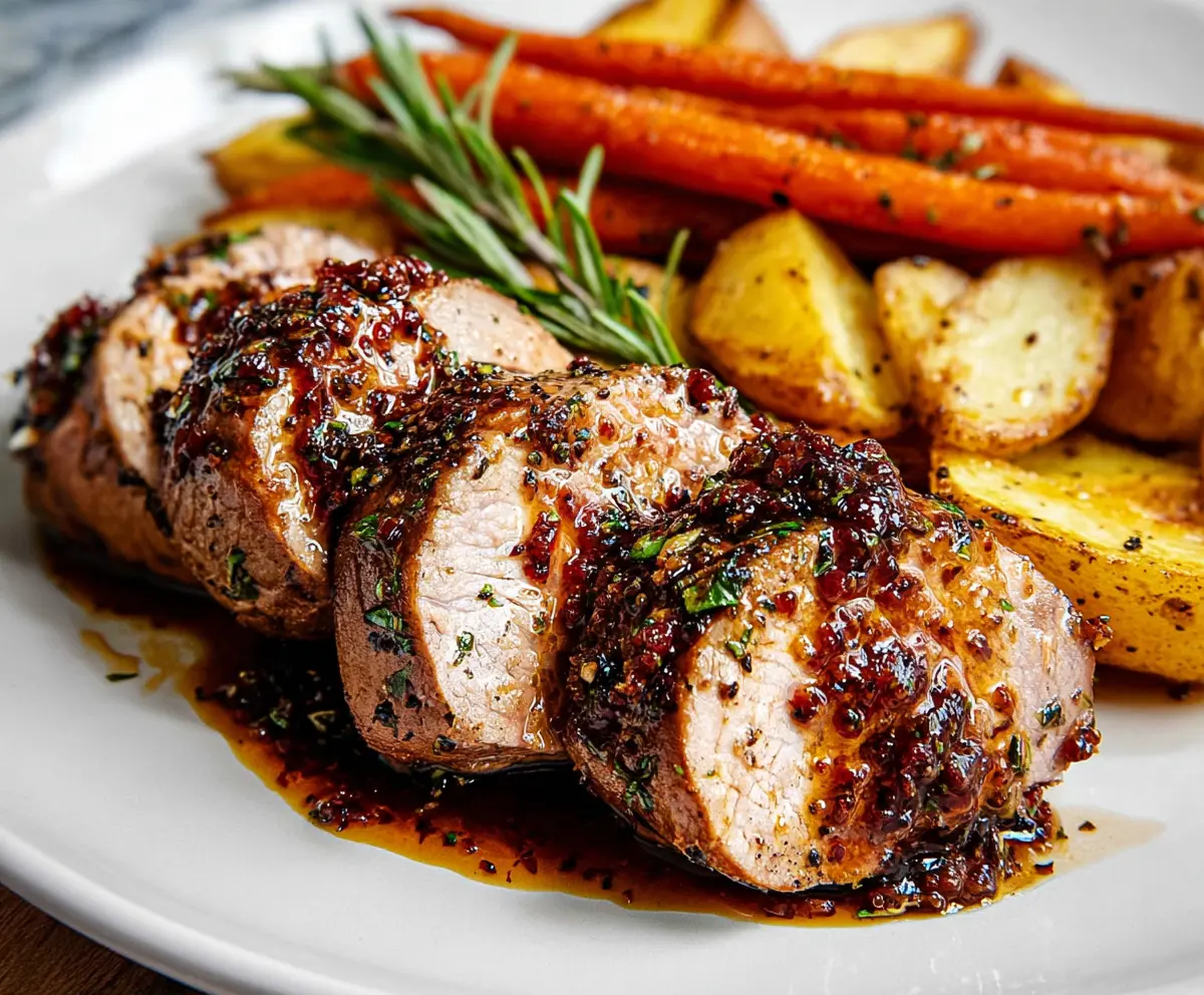 Honey Garlic Pork Tenderloin & Veggies