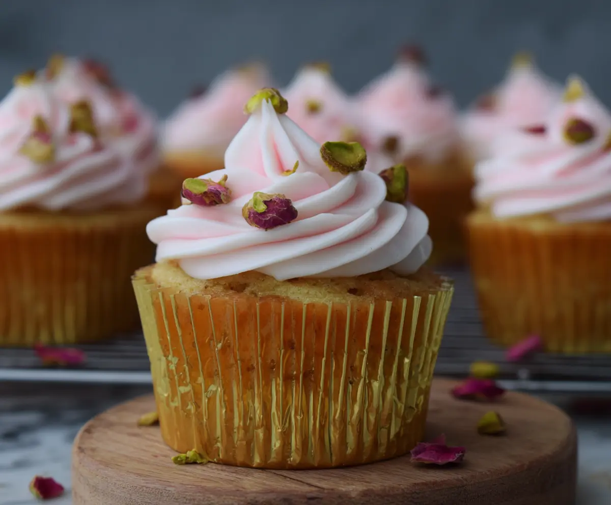 Honey Pistachio Rosewater Cupcakes Recipe