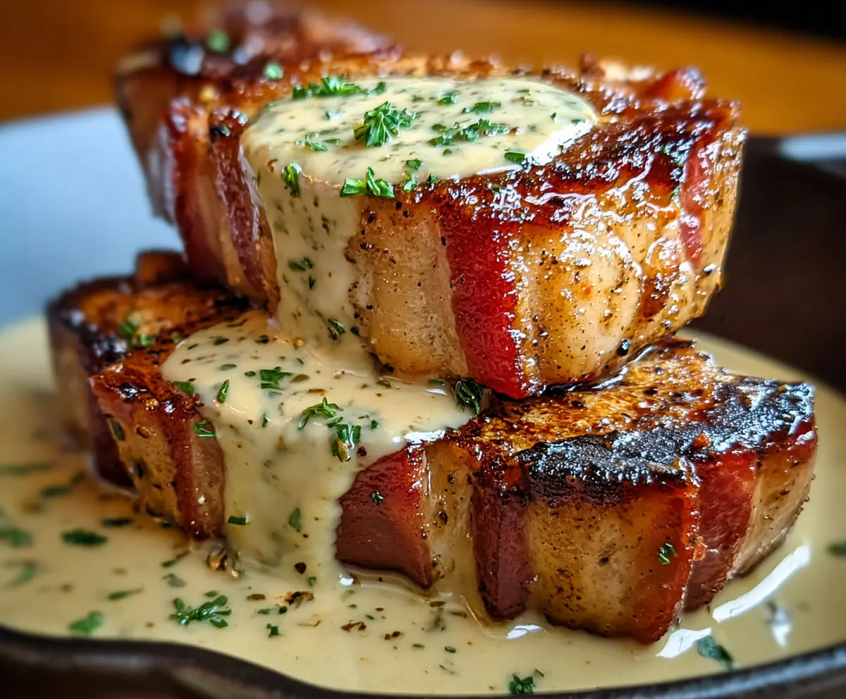 Easy Maple Bacon Pork Chops