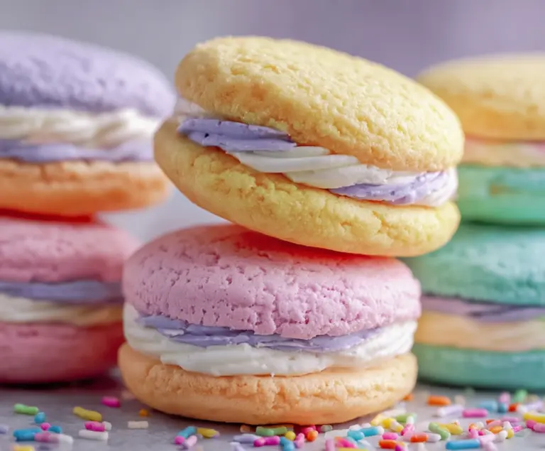 Pastel Sugar Cookie Sandwiches