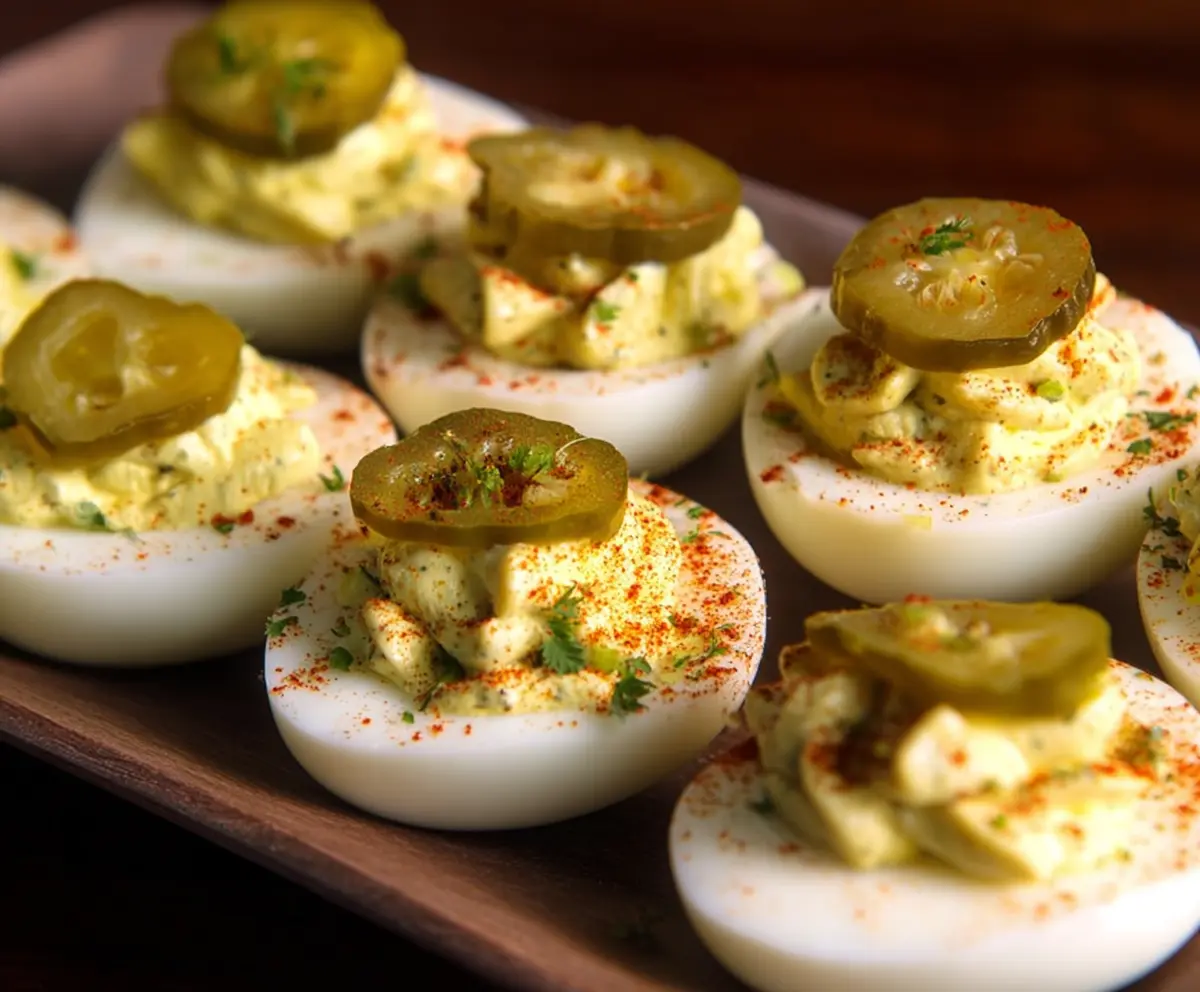 Easy Pickle Deviled Eggs Recipe